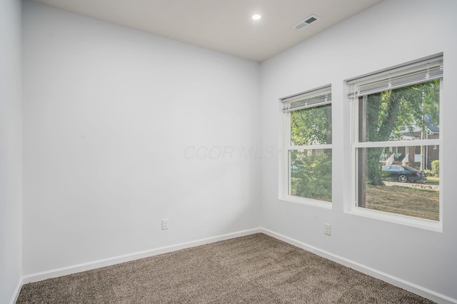 view of carpeted empty room