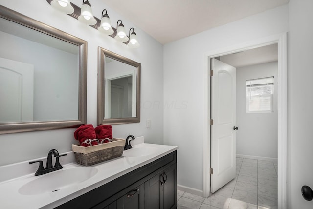 bathroom with vanity