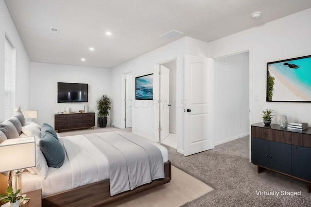 view of carpeted bedroom