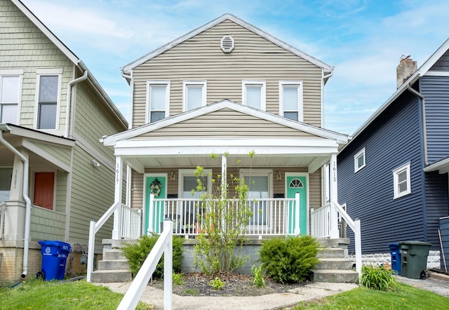 view of front of home featuring a porch