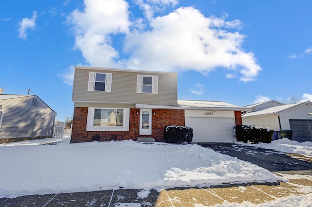 view of property featuring a garage