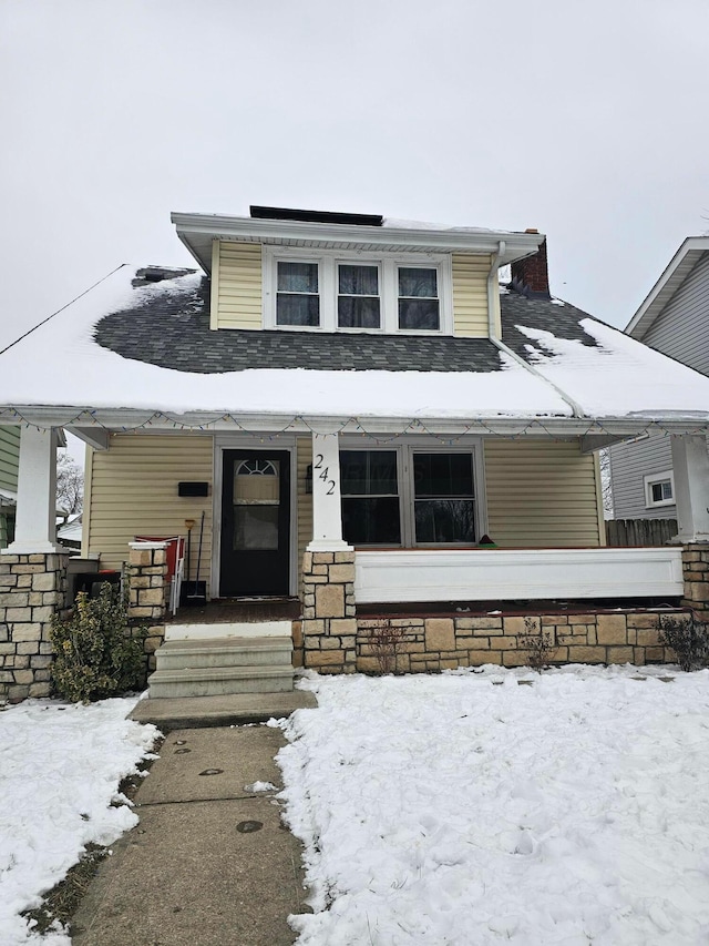 view of front of home with a porch