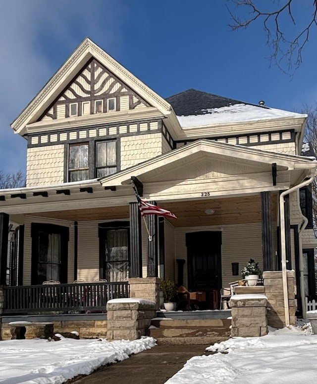 view of front of home with a porch