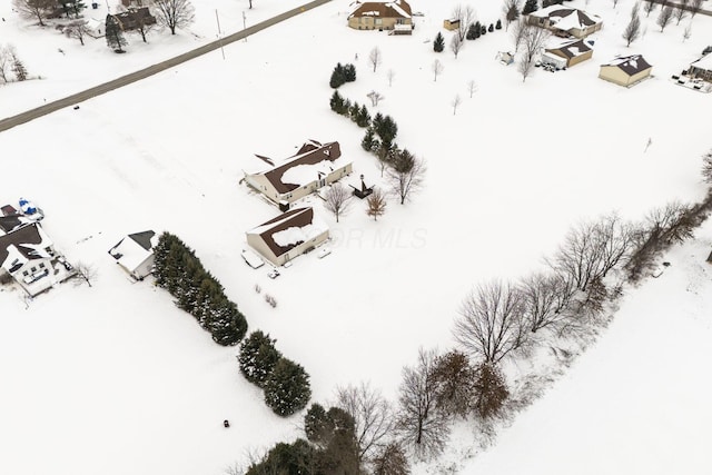 view of snowy aerial view