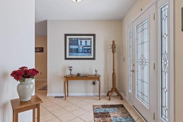 view of tiled foyer