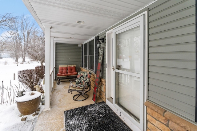 exterior space with a porch