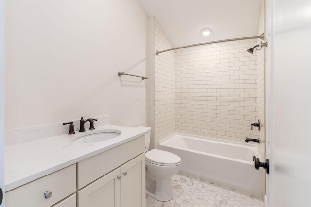 2015 W 5th Ave Unit 211, Columbus, OH 43212 - full bathroom with vanity, toilet, and tiled shower / bath