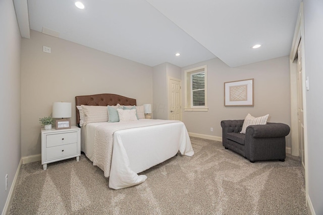 view of carpeted bedroom