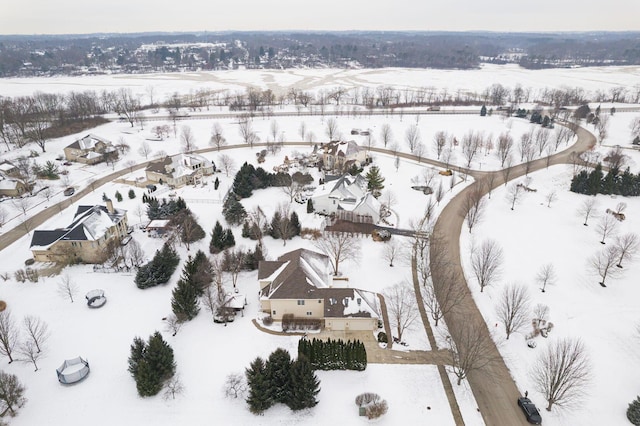 view of snowy aerial view