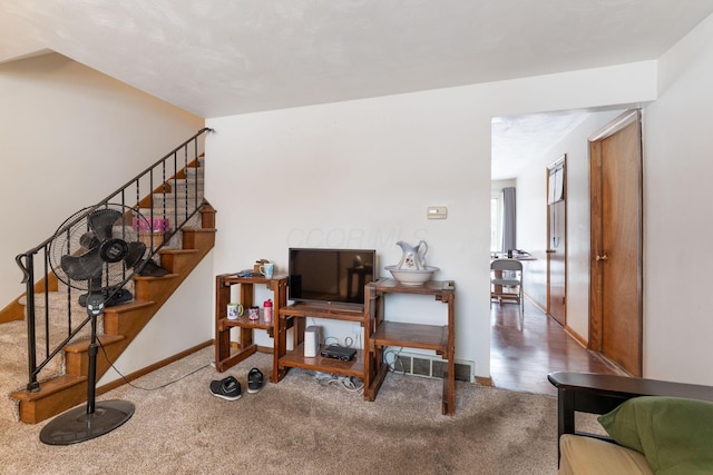 view of carpeted living room