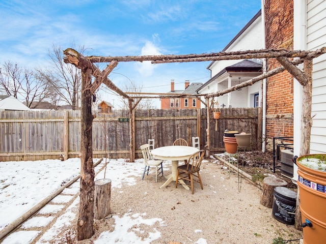 view of snowy yard