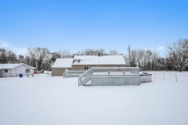 exterior space with a deck