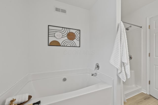 bathroom featuring hardwood / wood-style floors