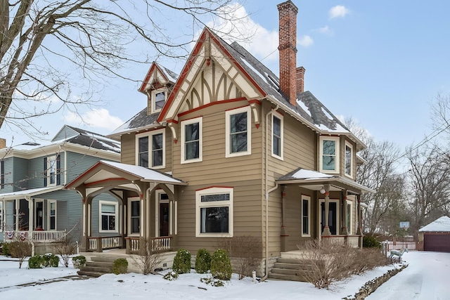 view of front of house with covered porch