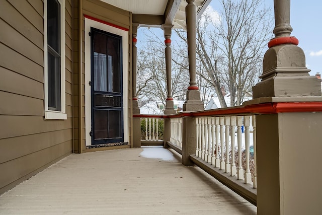 balcony with covered porch