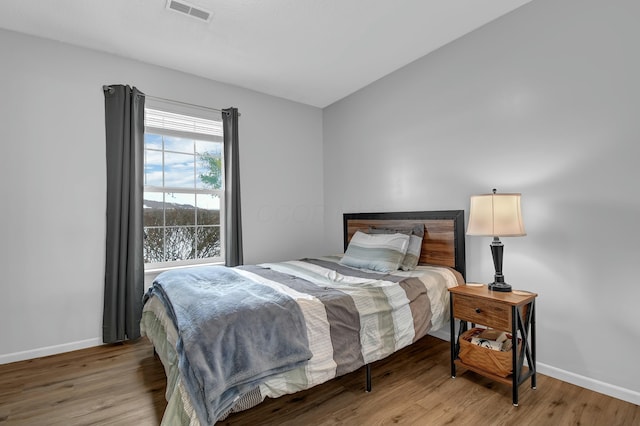 bedroom featuring light hardwood / wood-style flooring