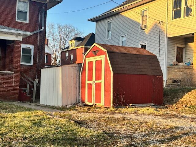 view of shed