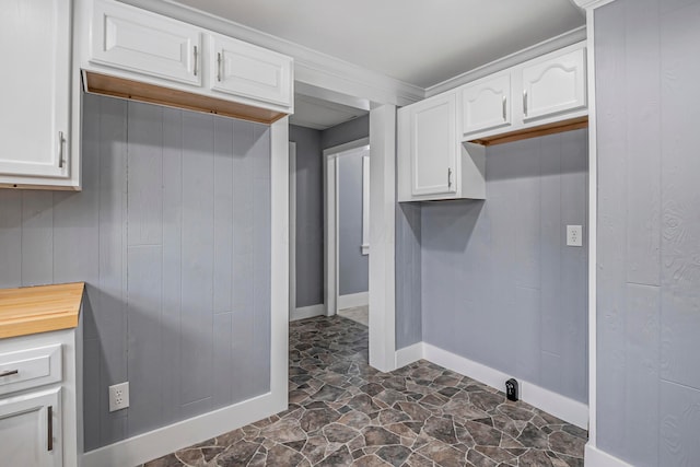 kitchen with white cabinetry