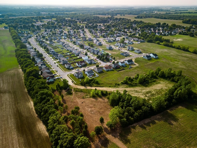 aerial view with a rural view