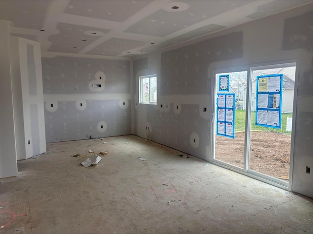 view of spare room