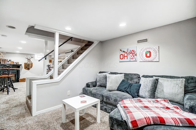 view of carpeted living room