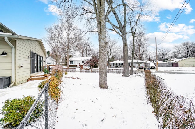 view of snowy yard