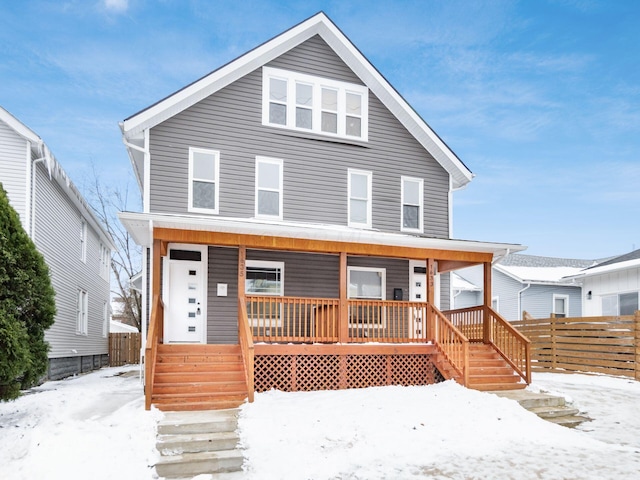 view of front of house with a porch