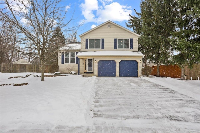 tri-level home featuring a garage