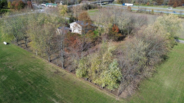 bird's eye view with a rural view