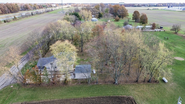 drone / aerial view featuring a rural view