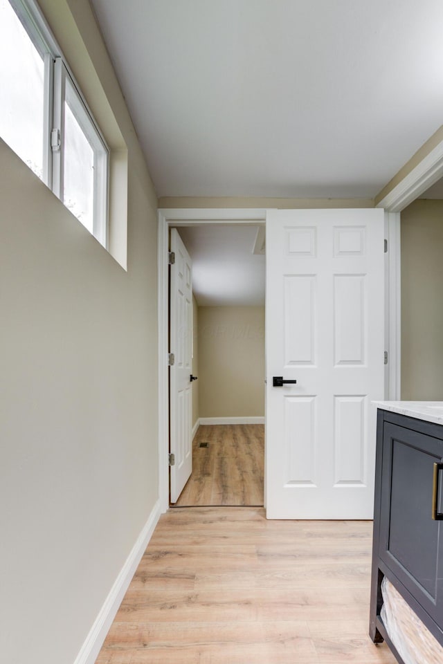 unfurnished bedroom featuring light hardwood / wood-style flooring