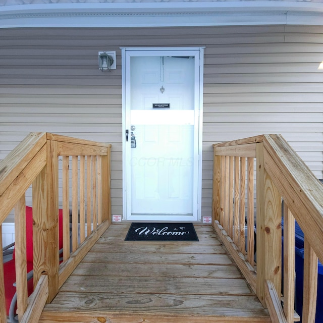 view of doorway to property