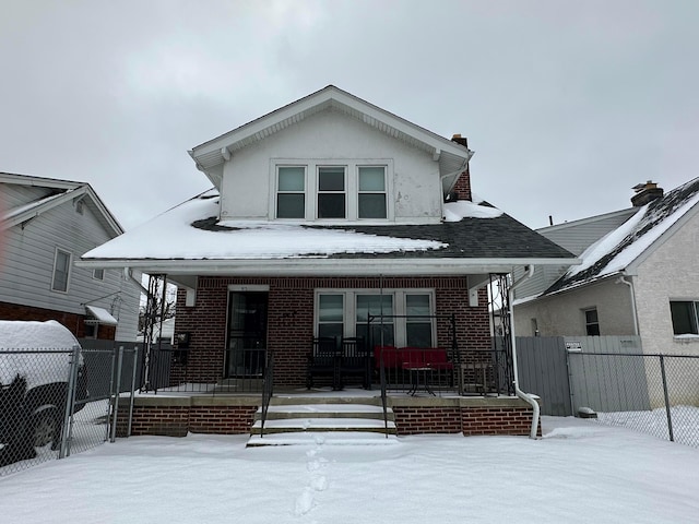 view of front facade with covered porch