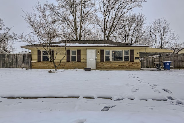 view of ranch-style home