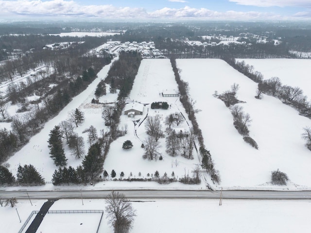 view of snowy aerial view