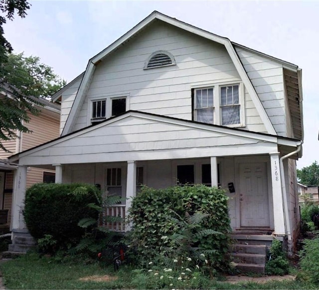 view of front of property with a porch