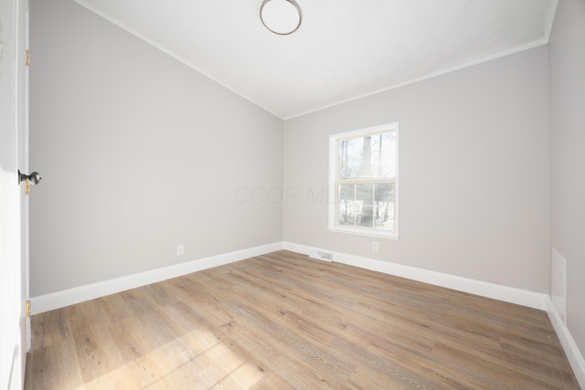 empty room featuring light hardwood / wood-style flooring