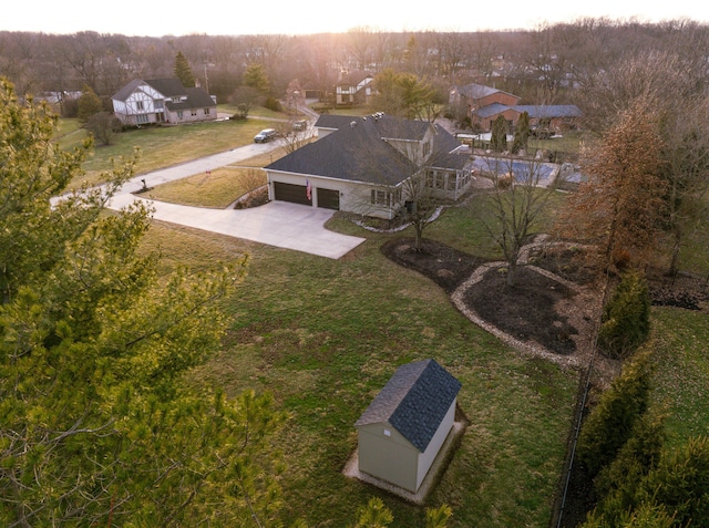 birds eye view of property