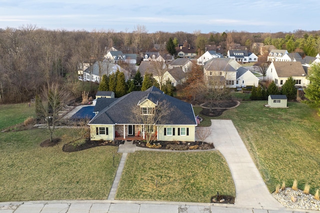 birds eye view of property