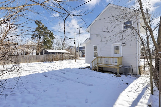 exterior space with central air condition unit