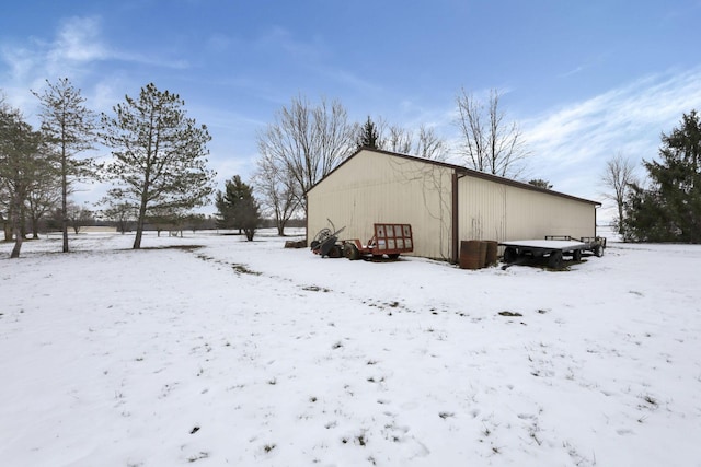 view of snow covered structure