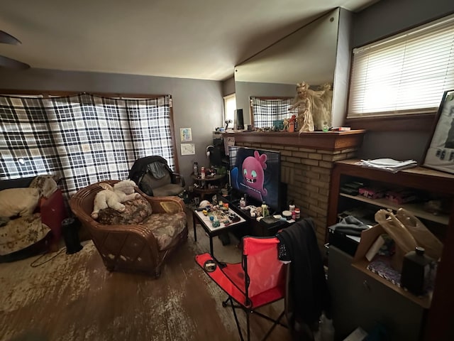 miscellaneous room with hardwood / wood-style floors