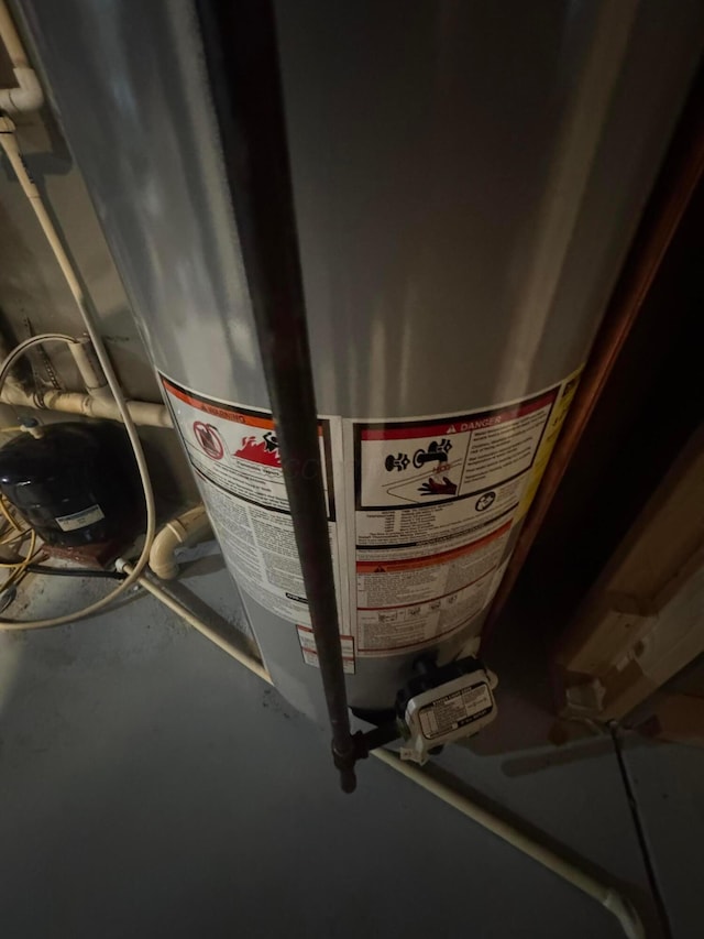 interior details with water heater