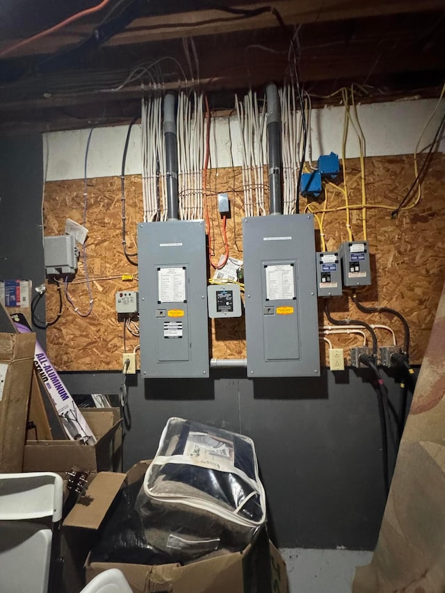 utility room with electric panel