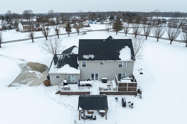 view of snowy aerial view