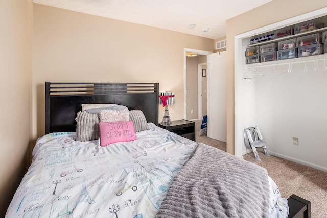 view of carpeted bedroom