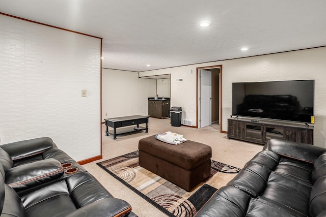 view of carpeted living room