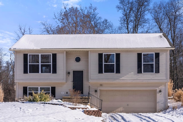 split foyer home with a garage