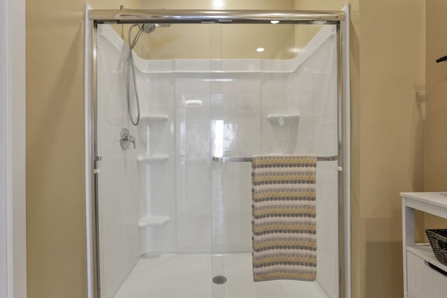 bathroom featuring walk in shower