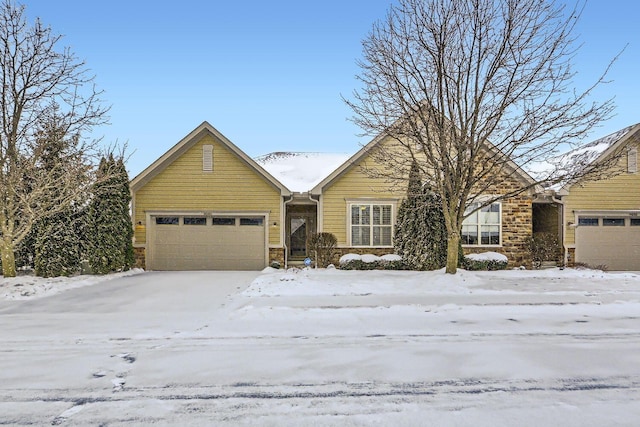 view of front of home featuring a garage